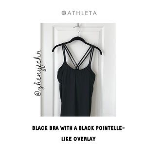 NWOT - Athleta Hidden Agenda Tank, XL black/black